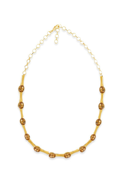 Gold Swarovski crystal embellished choker