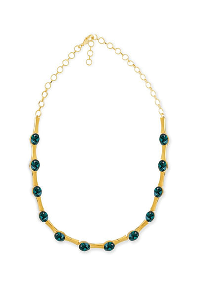 Green Swarovski crystal embellished choker