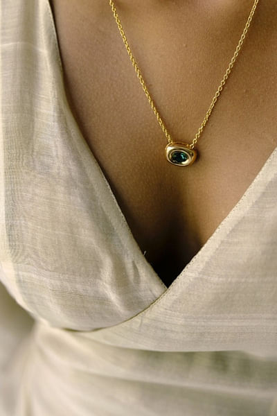 Purple Swarovski crystal pendant necklace