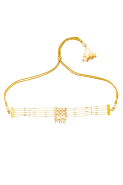 Maisara Gold kundan pearl choker MAIFEB26D138674