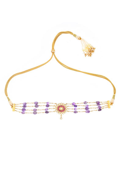 Maisara Multicolour kundan and pearl choker MAIFEB26D138672