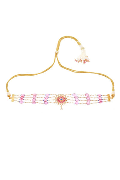 Maisara Multicolour kundan pearl choker MAISMAY26D144564