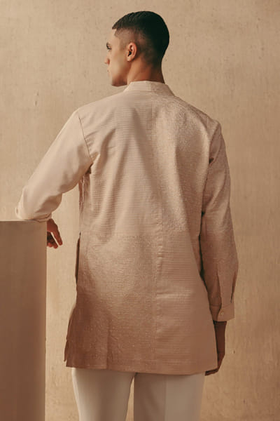 Twenty Nine Blush rai dana bandhani applique short kurta TWENAPR26D142926