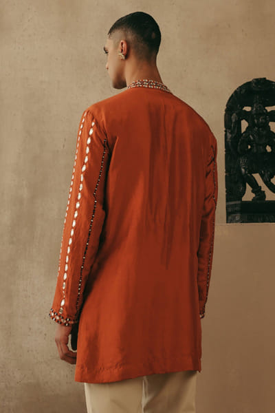 Twenty Nine Rust mirrorwork kurta set TWENAPR26D142927