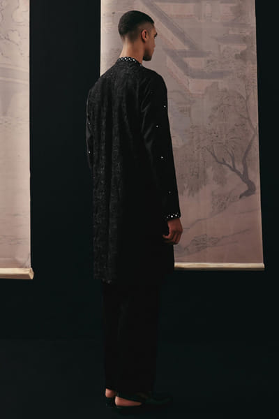 Twenty Nine Black mirrorwork kurta set TWENAPR26D142931