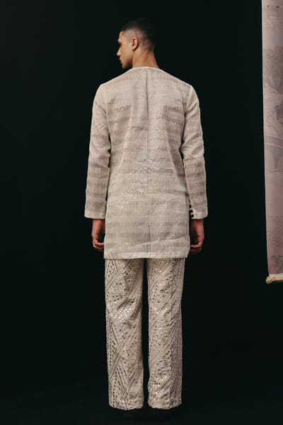 Twenty Nine Ivory chanderi kurta TWENAPR26D142932