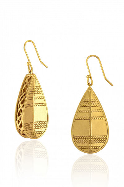 Gold plated drop earrings