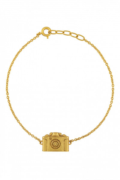 Gold plated camera bracelet