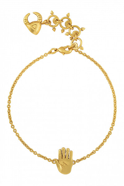 Gold plated palm bracelet
