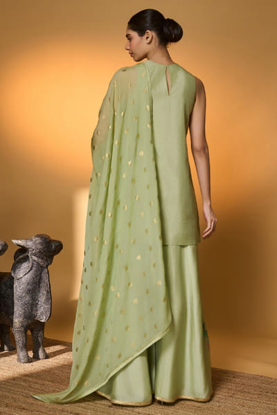 Masaba Mint embroidered raw silk kurta set MASFEB26D239439