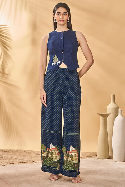 Midnight palm patchwork printed co-ords