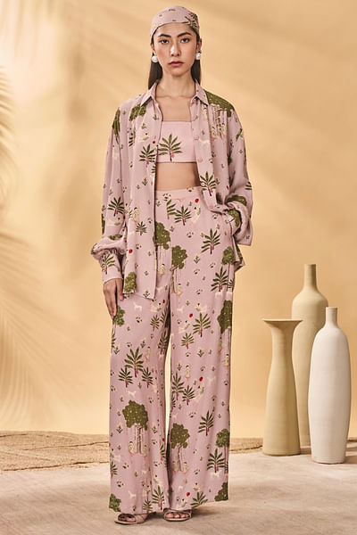 Pink pirouette picnic printed co-ord set