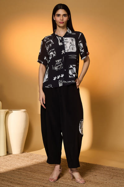 Masaba Black and white applique co-ord set MASMAR26D140493