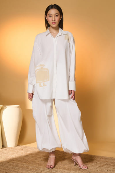 Ivory embroidered co-ord set