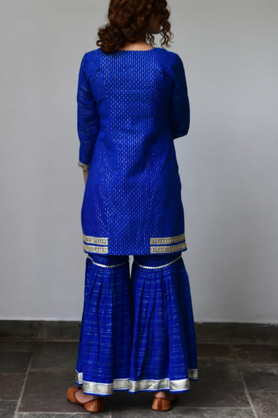 Myaara Navy blue sharara set MYASEP2214