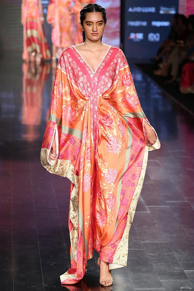 Multicolour printed kaftan