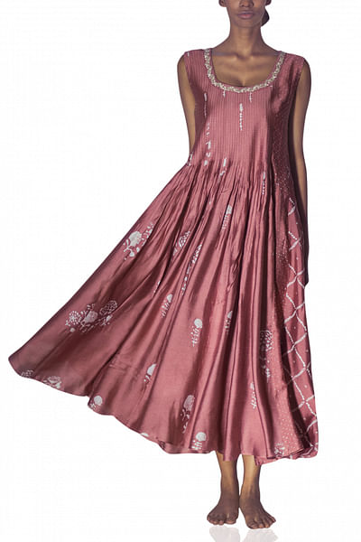 Old rose midi dress