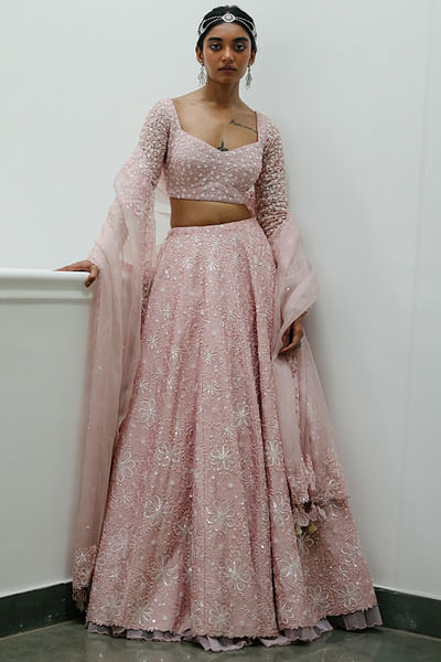 Blush embroidered lehenga set