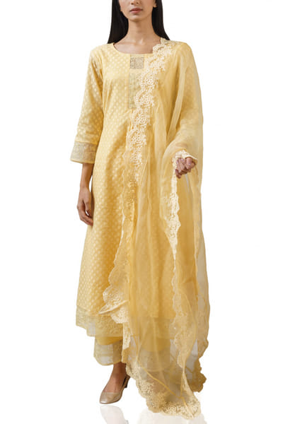 Iris yellow kurta set