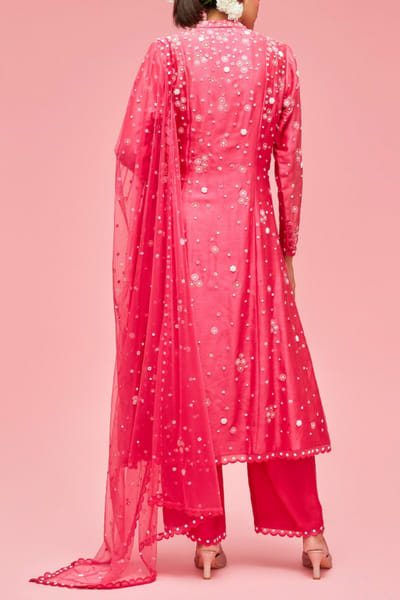 Nachiket Barve Fuchsia pink kurta set NAB22FMAR14