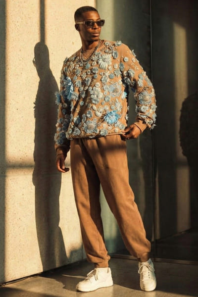 Nikita Mhaisalkar Chocolate brown knit pants NIKIMAY26D144113