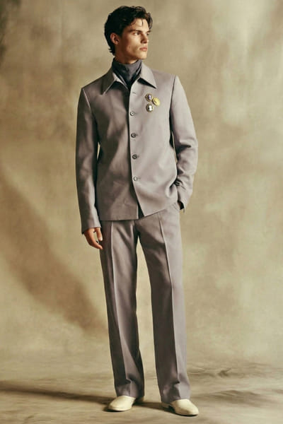 Nikita Mhaisalkar Ash grey cowl shirt NIKIMAY26D144119