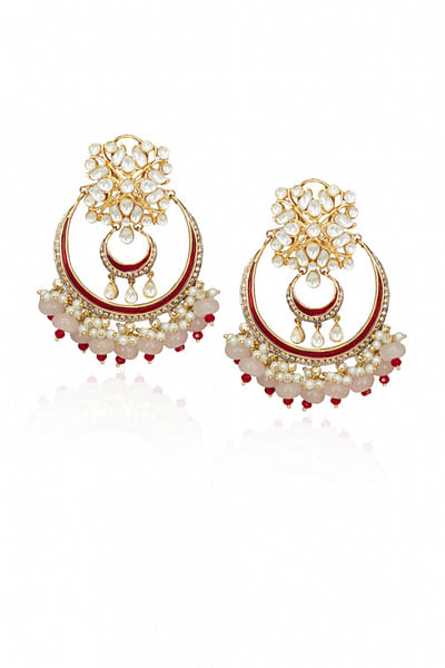 Gold chandbali earrings