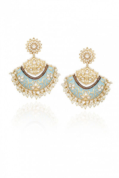 Pastel blue enamel chandbaalis