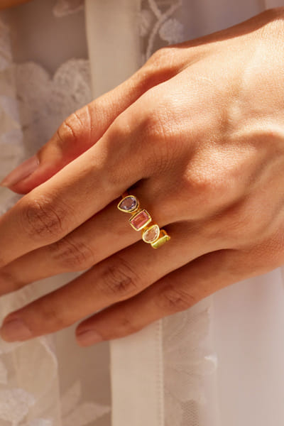 Miss Jo Multicolour stone encrusted ring MISSMAY26D145518