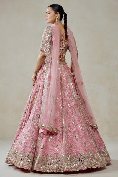 Nitika Gujral Pink mirror embroidered lehenga set NITIJUN26D146357