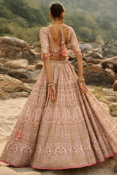 Nitika Gujral Blush pink embroidered lehenga set NITIAUG26D152406