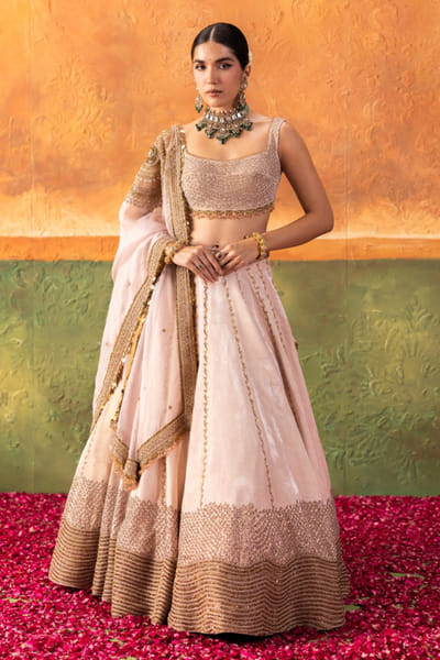 Nidhi Halani Blush pink embroidered lehenga set NIDHJUL26D149425