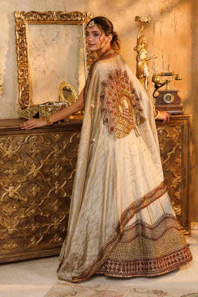 Nidhi Halani Beige mandala embroidered lehenga set NIDHJUL26D149428