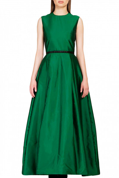 Emerald green gown with pockets