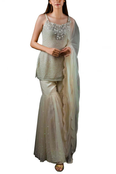 Off white sharara set