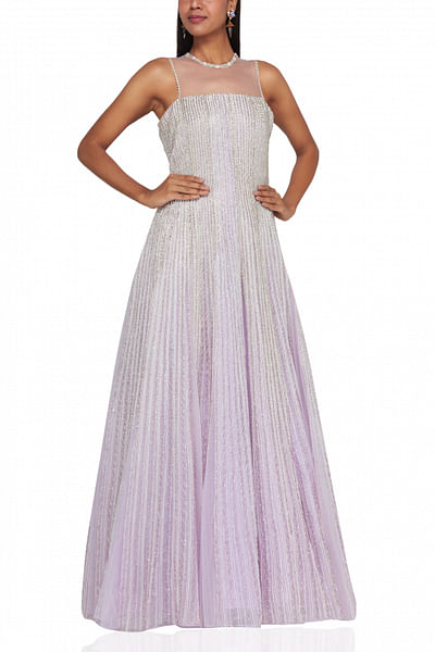 Lilac beaded gown

