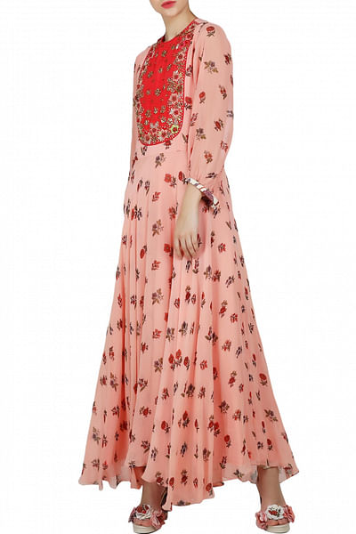 Lilly embellished printed maxi dress