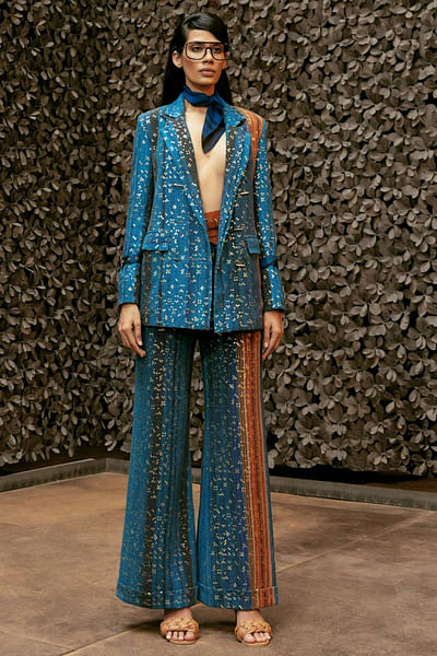 Midnight blue printed pantsuit