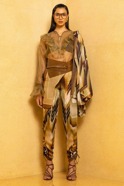 Olive green shirt and pants set