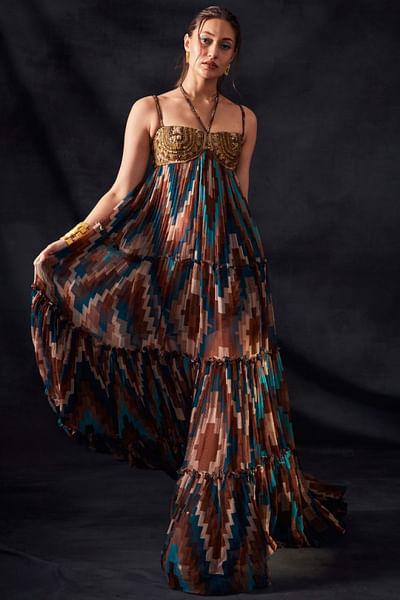 Printed maxi dress