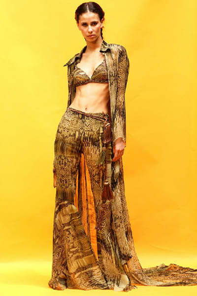 Nikita Mhaisalkar Green embroidered bralette and jacket set NIMNOV2217