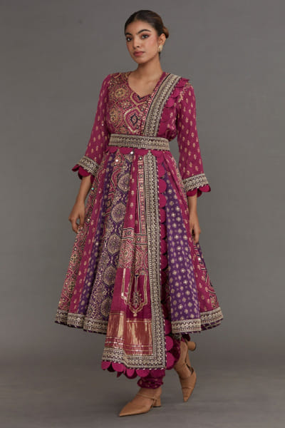 Nitya Bajaj Multicolour ajrakh printed kurta set NITMAR26D140694