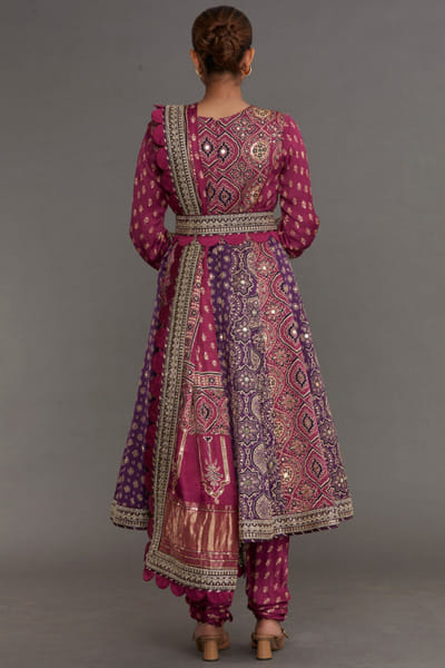 Nitya Bajaj Multicolour ajrakh printed kurta set NITMAR26D140694