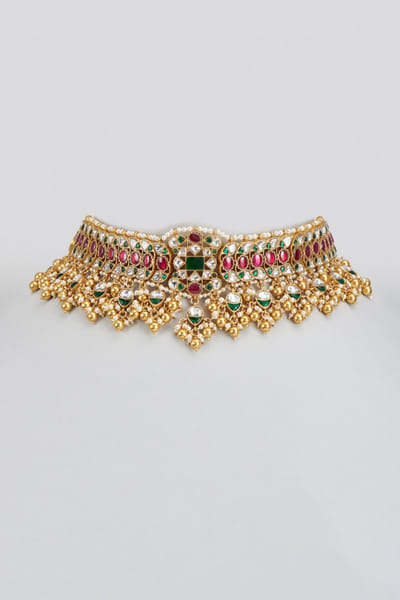 Karisa Multicolor kundan embellished choker KARIAPR26D143359