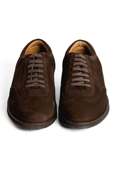 Brown suede sneakers
