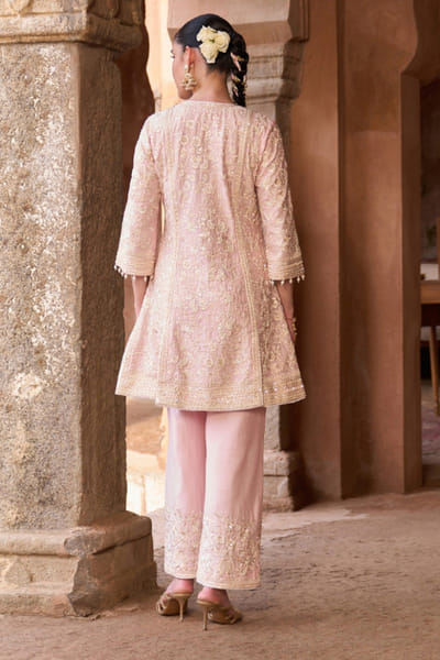 Sheetal Batra Pink Parsi gara embroidered kurta set SHEEMAY26D144658