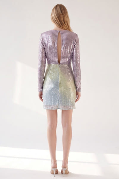 Nikita Mhaisalkar Purple sequin-embellished draped dress NIKIJUN26D148095