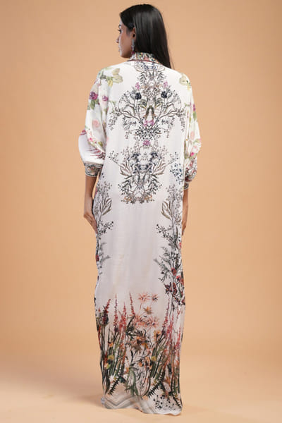 Nirraamyaa Ivory printed kaftan NIRAPR25D622174