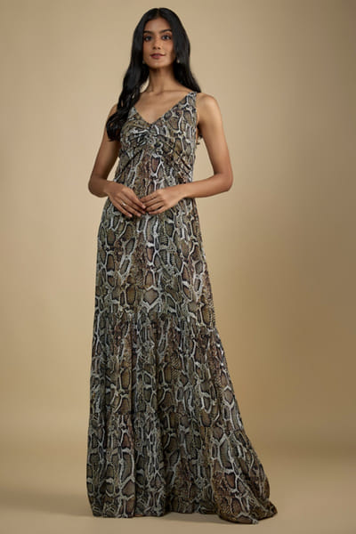 Snake printed dress