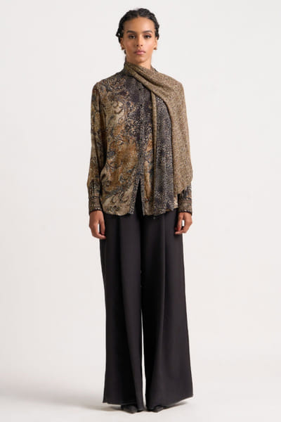 Gold dust printed shirt